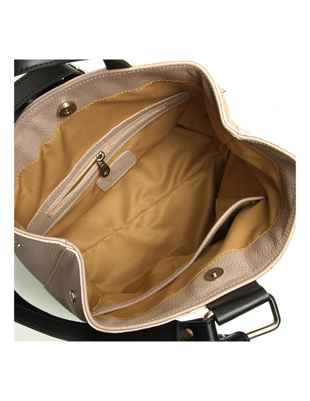 Rucsac din piele naturala, pentru dama, GOLDIE, nude brodat