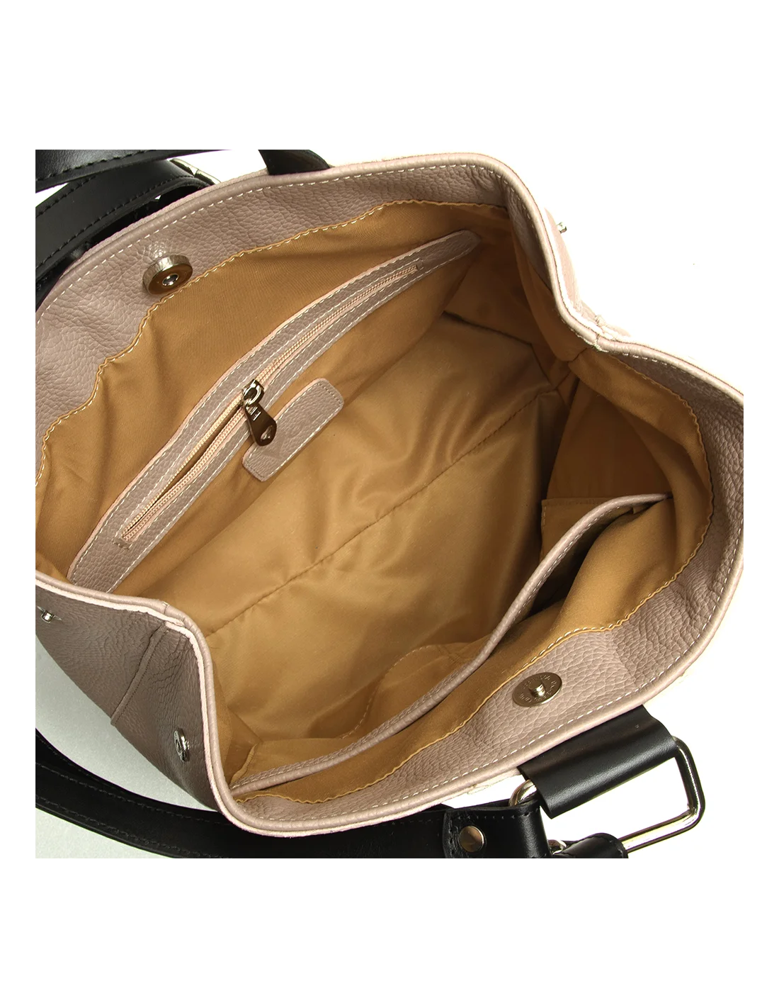 Rucsac din piele naturala, pentru dama, GOLDIE, nude brodat