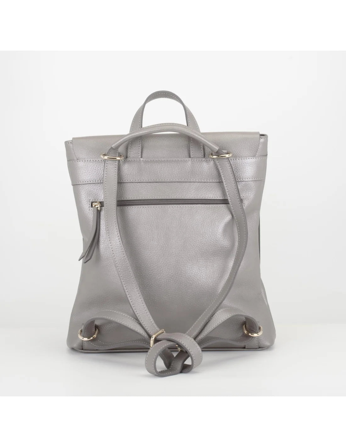 Rucsac din piele naturala pentru dama ATHENA nisip sidefat