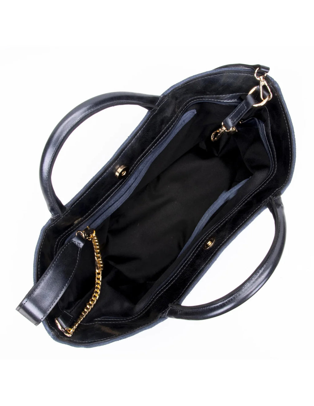 Geanta din piele naturala pentru dama CHIRALINA gri ardezie