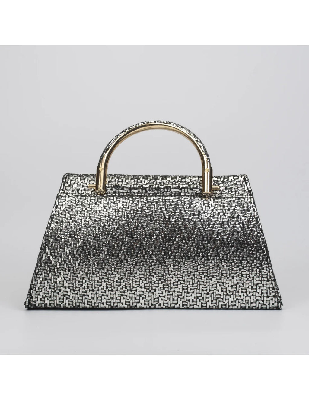 Geanta din piele naturala, pentru dama, LUCIA, argintiu