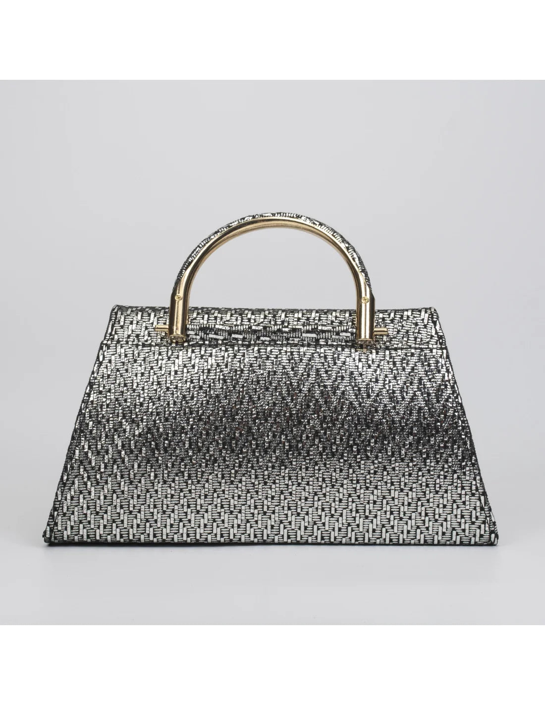 Geanta din piele naturala, pentru dama, LUCIA, argintiu