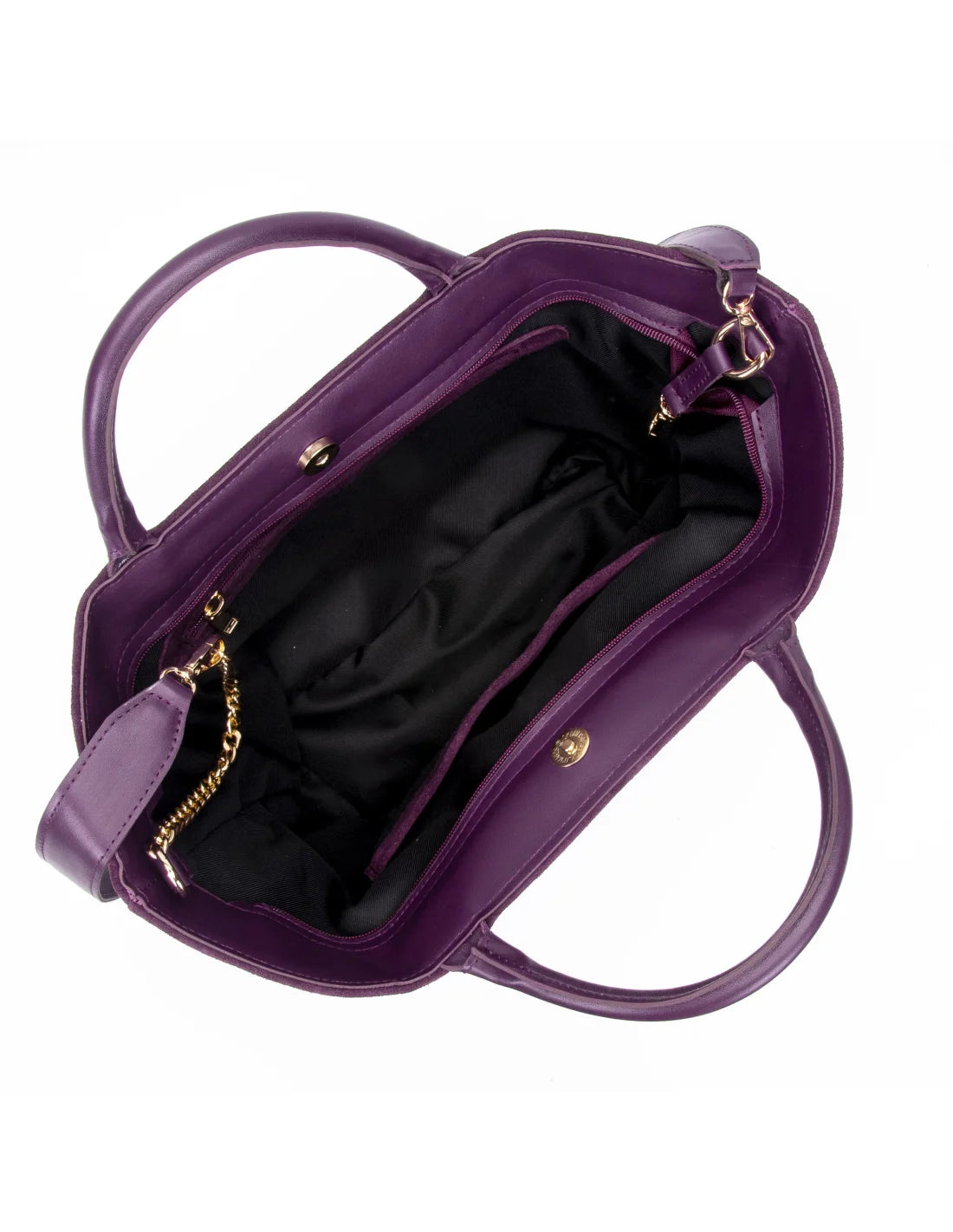 Geanta din piele naturala pentru dama CHIRALINA mov