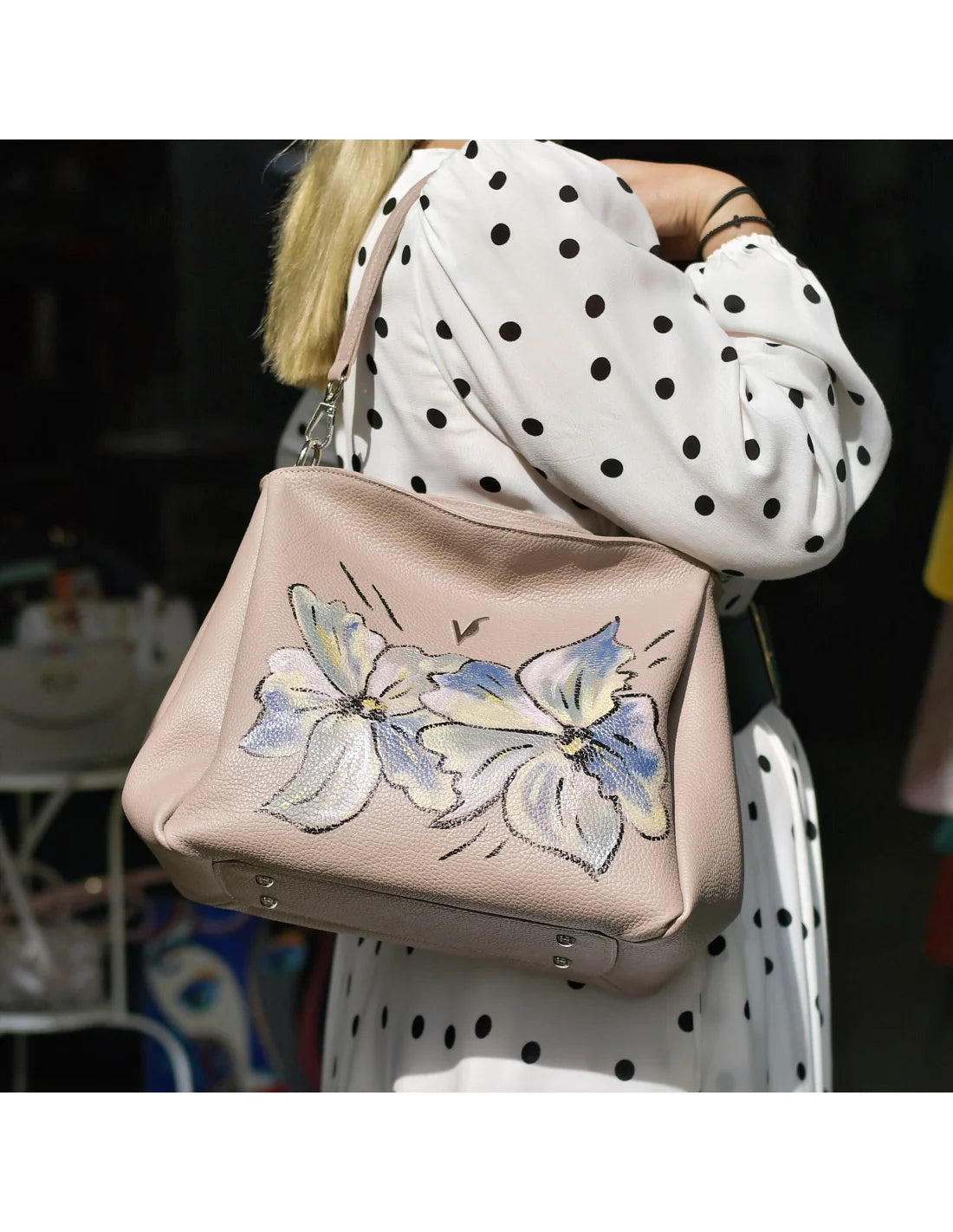 Geanta din piele naturala pentru dama BERTA nude 2