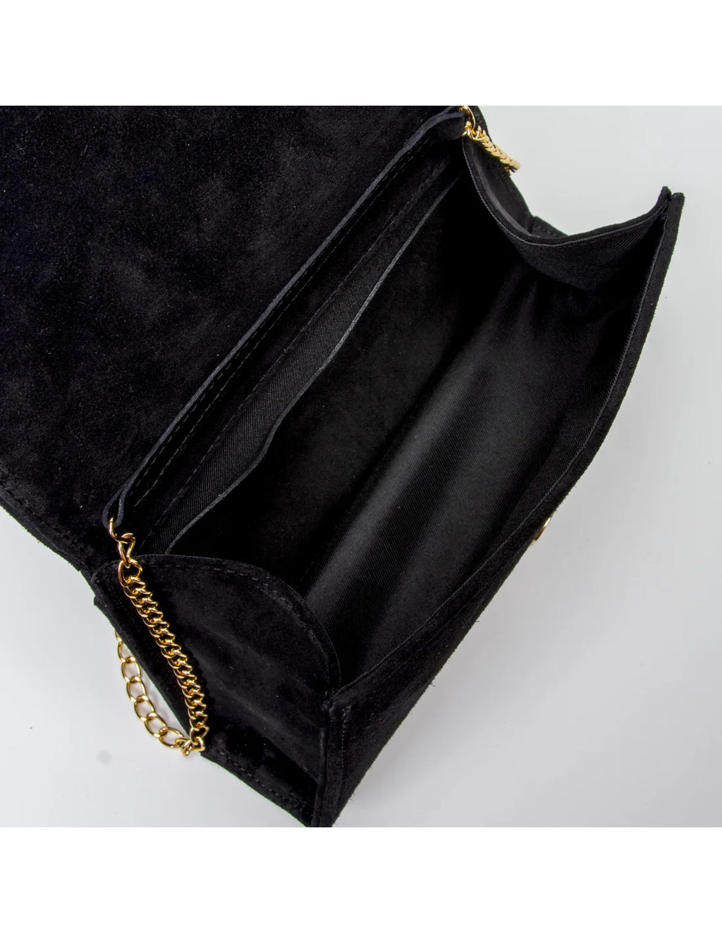 Geanta din piele naturala, pentru dama, LUCIA, negru velur