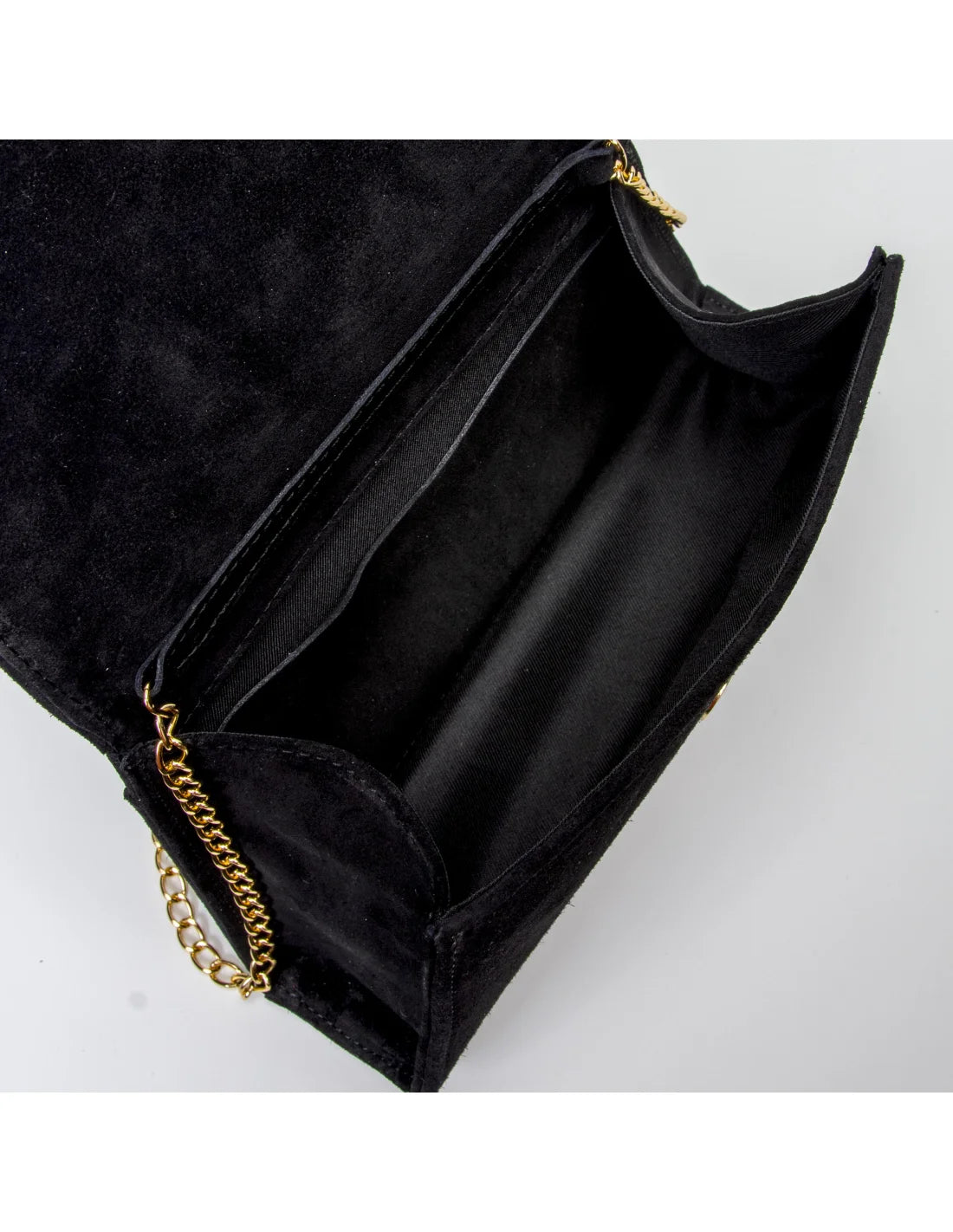 Geanta din piele naturala, pentru dama, LUCIA, negru velur