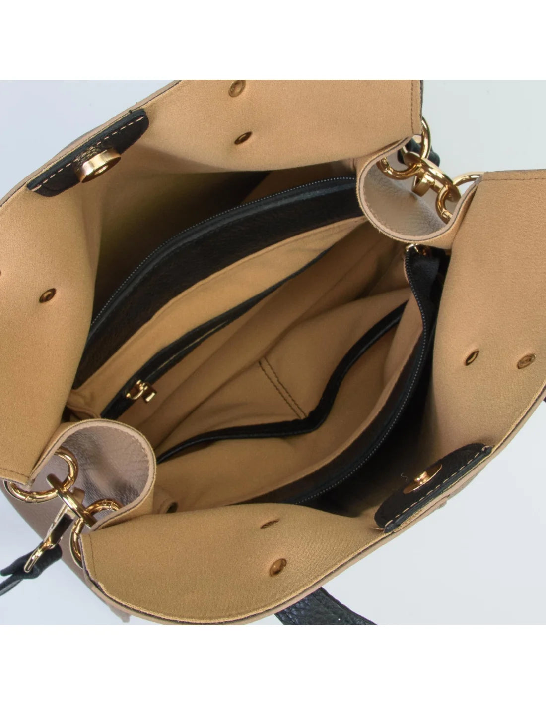 Geanta din piele naturala, pentru dama, AGHATA, capucino