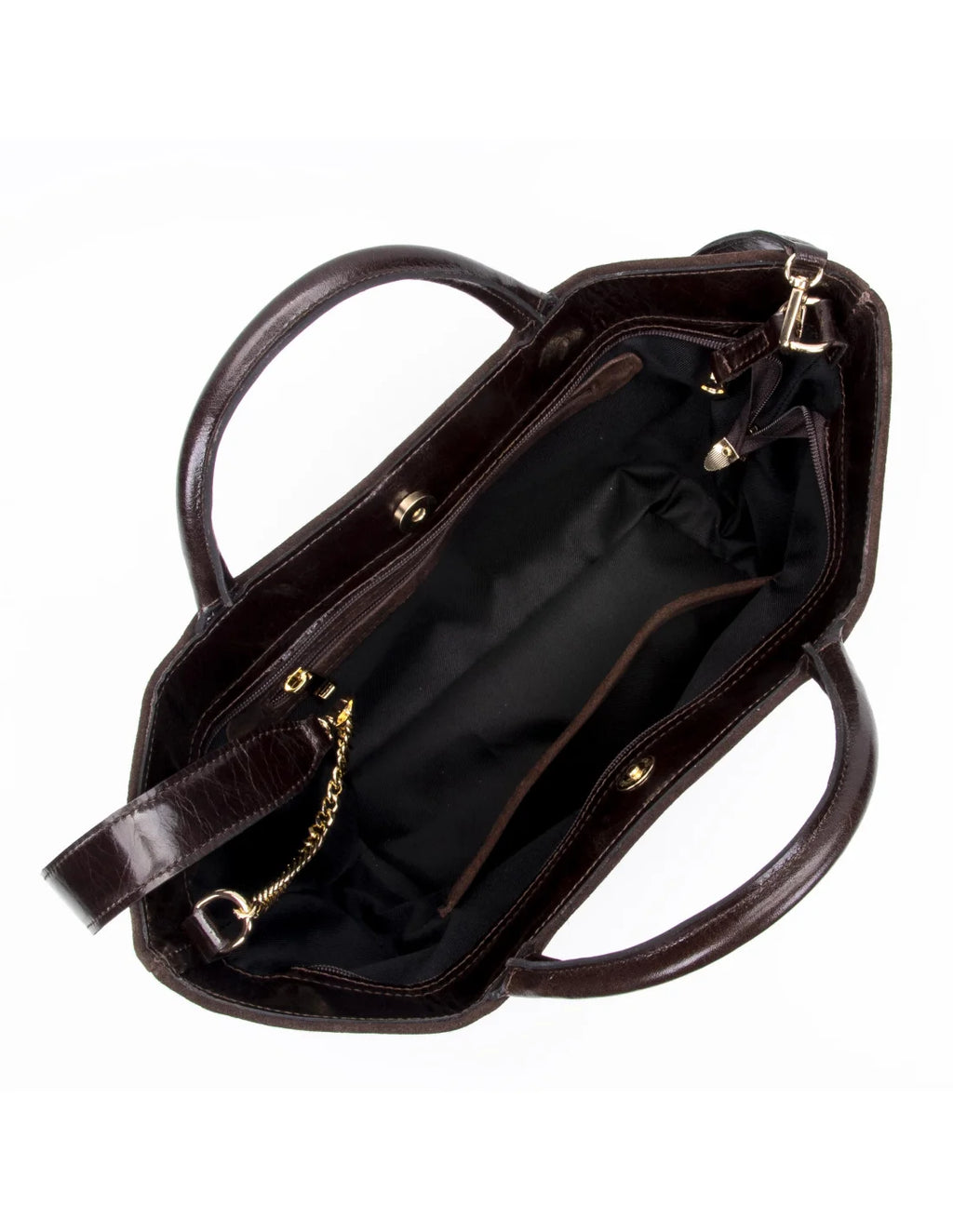 Geanta din piele naturala pentru dama CHIRALINA maro