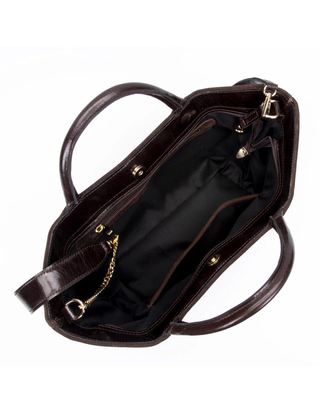 Geanta din piele naturala pentru dama CHIRALINA maro