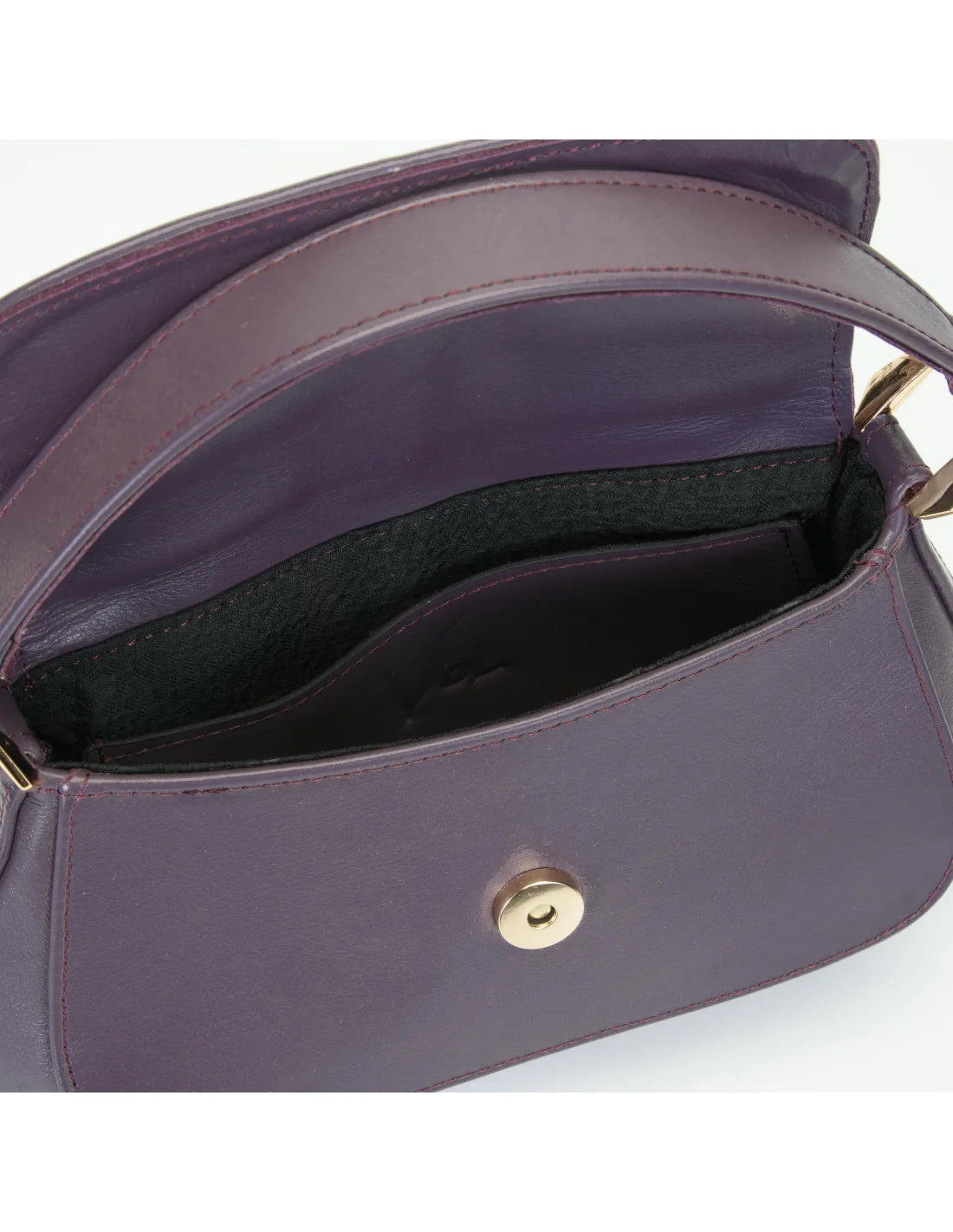 Geanta de mana/ crossbody, din piele naturala, mini SiSi, ametist