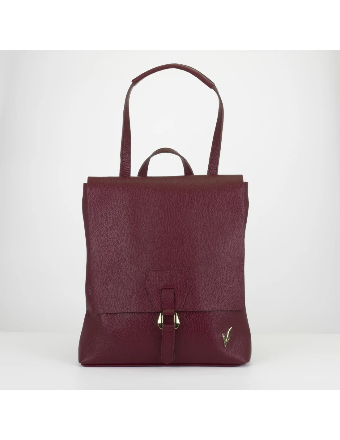 Rucsac din piele naturala pentru dama ATHENA cireasa coapta