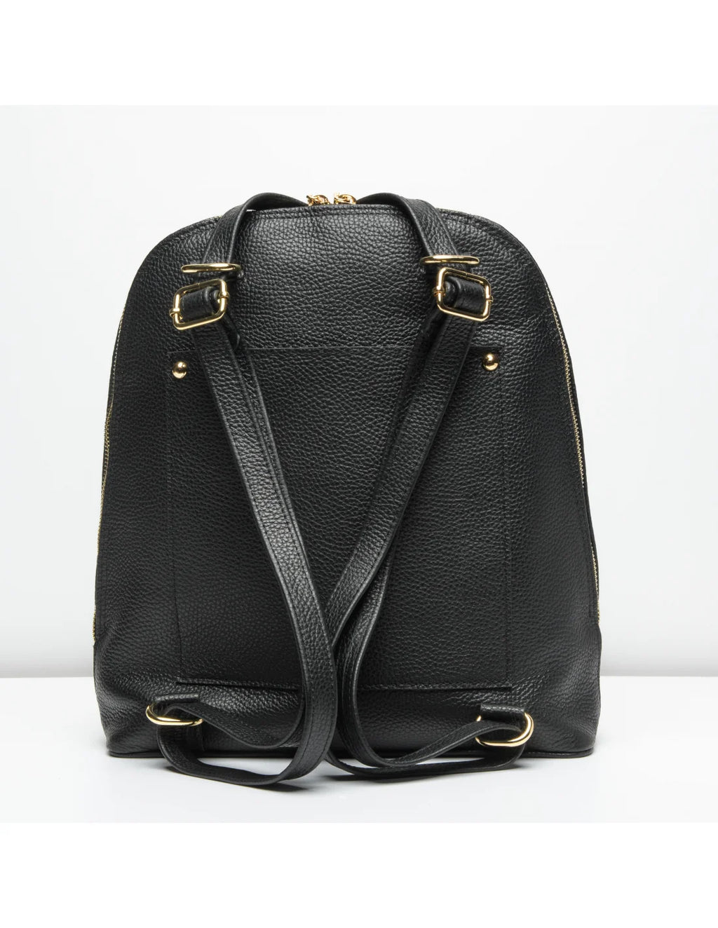 Geanta-Rucsac din piele naturala, pentru dama, ZINNIA, negru