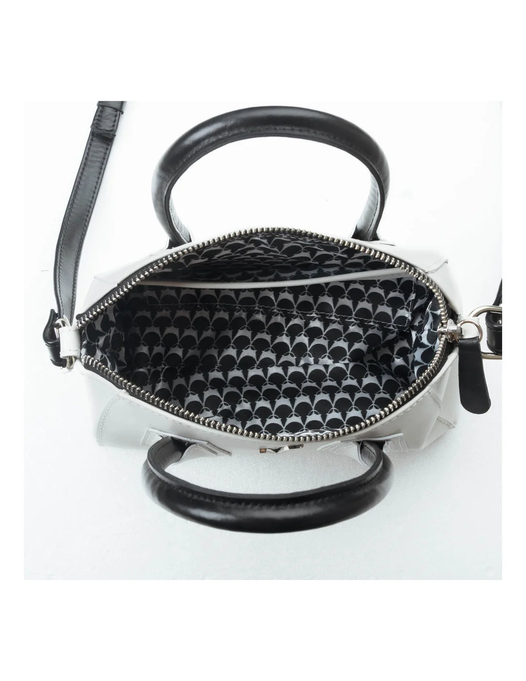 Geanta crossbody din piele naturala, Mini-Ioana, alba