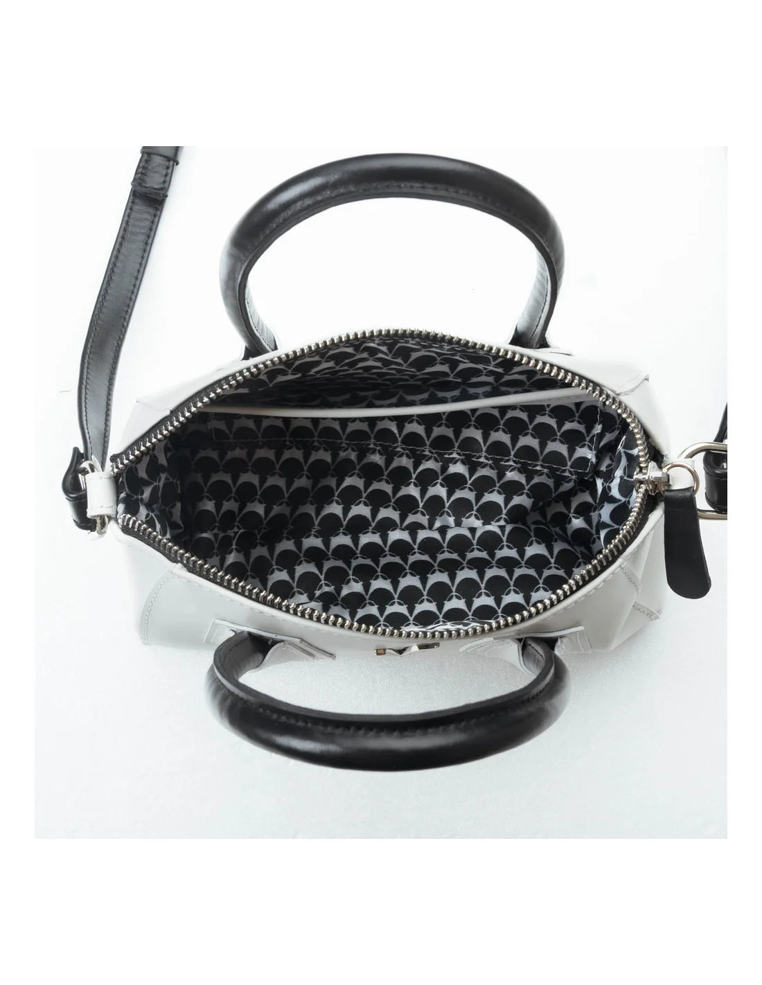 Geanta crossbody din piele naturala, Mini-Ioana, alba