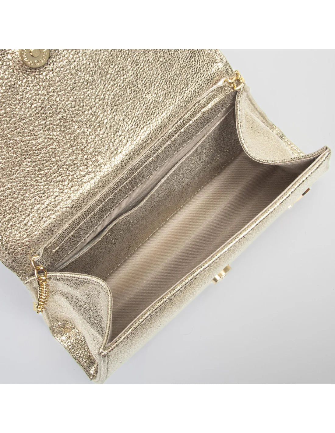 Geanta din piele naturala, pentru dama, LUCIA, auriu