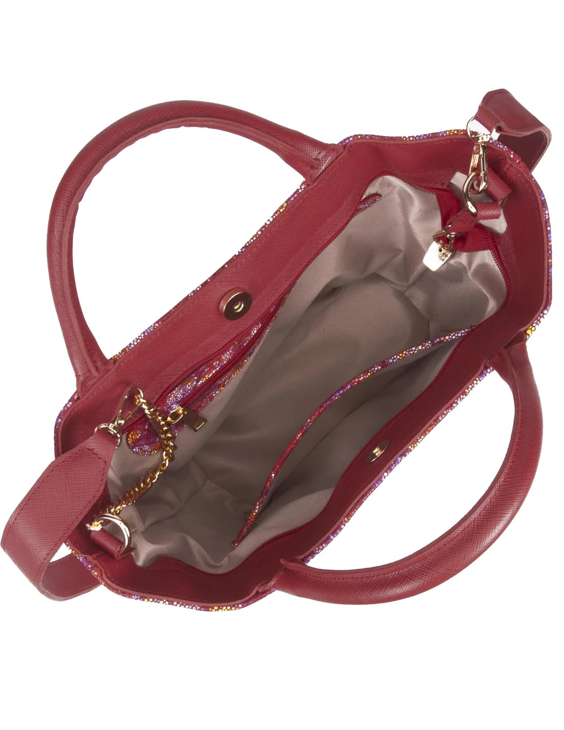 Geanta din piele naturala pentru dama CHIRA rosu