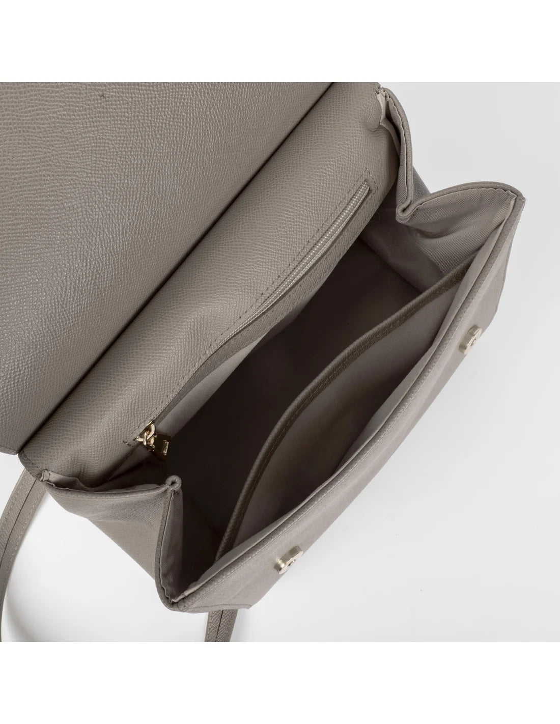 Geanta din piele naturala pentru dama, DOLCE, taupe