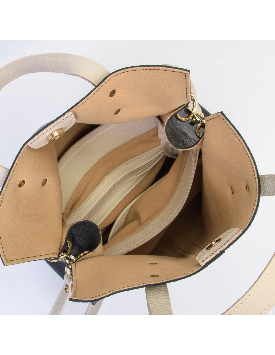 Geanta din piele naturala, pentru dama, AGHATA, negru