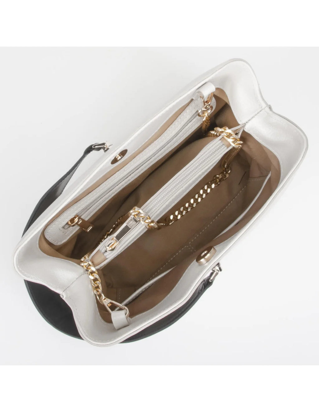 Geanta din piele naturala pentru dama MEDEEA, alb