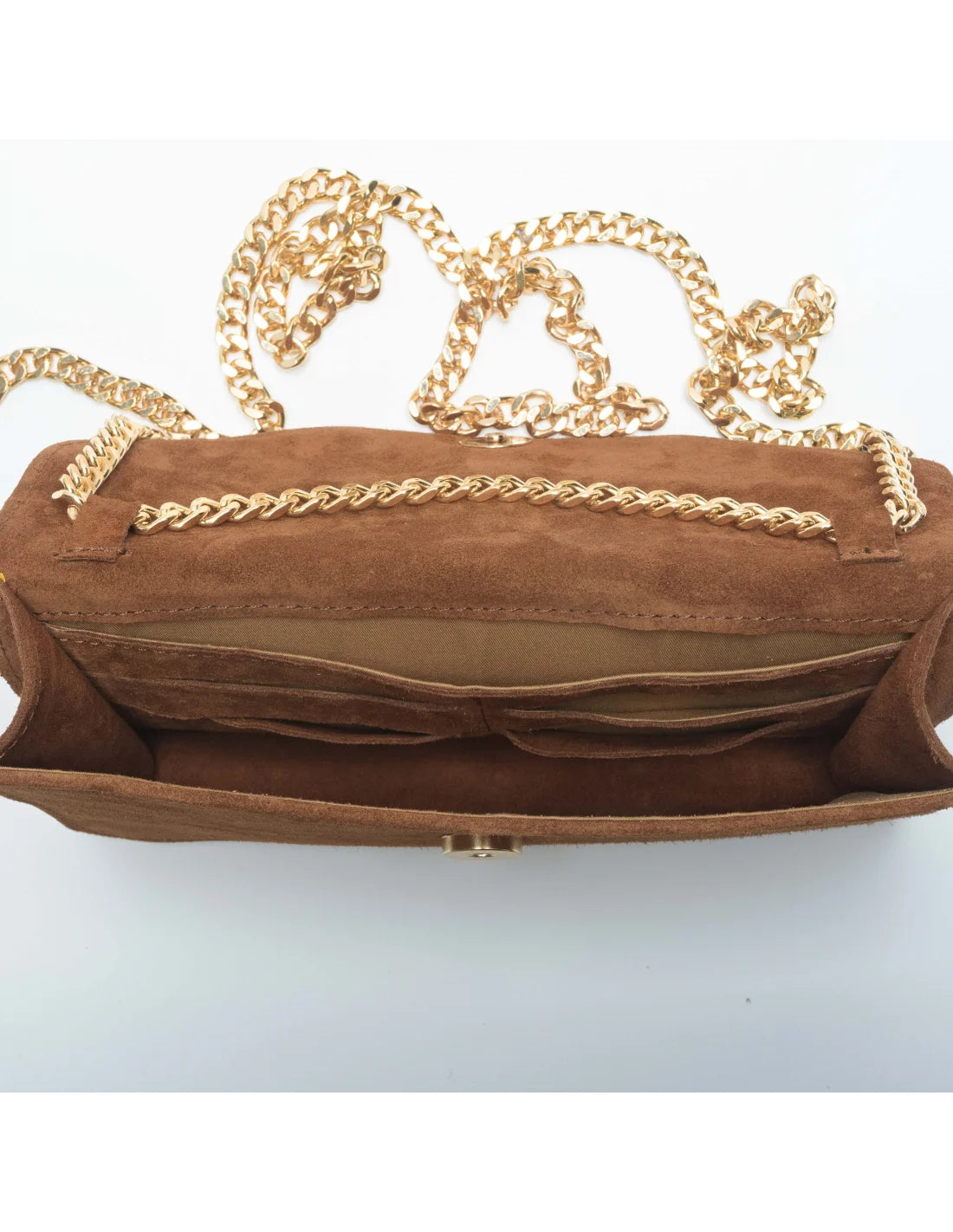 Geanta pentru telefon,piele naturala, SOFIA, flap, camel