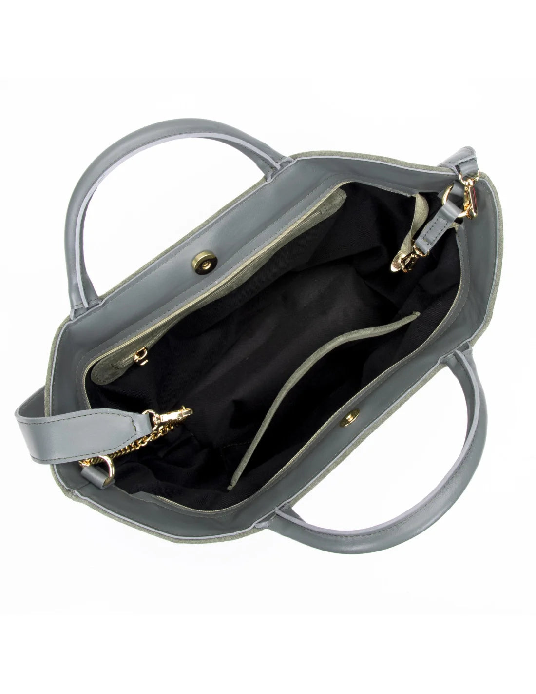 Geanta din piele naturala pentru dama CHIRALINA verde dafin