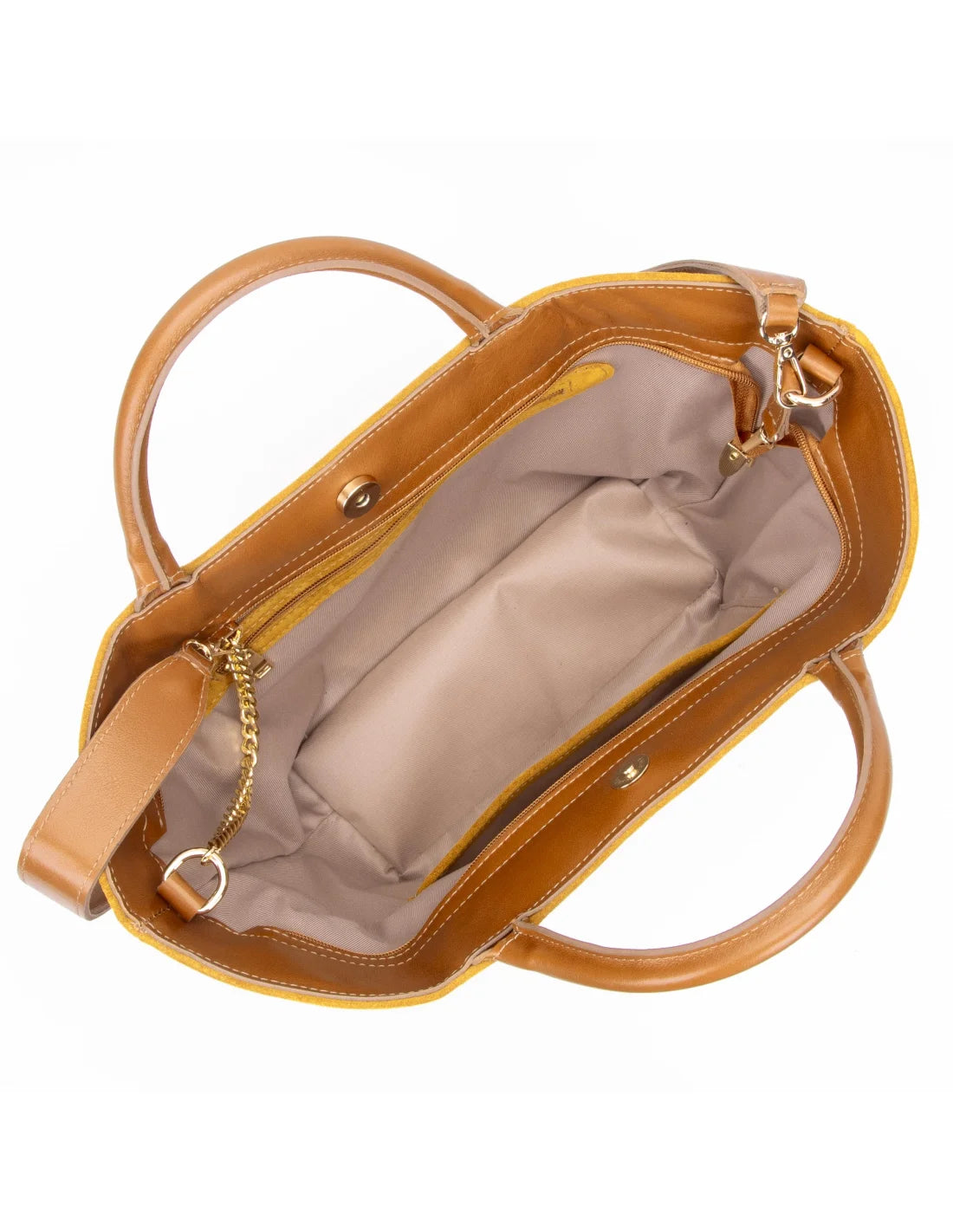 Geanta din piele naturala pentru dama CHIRALINA mango
