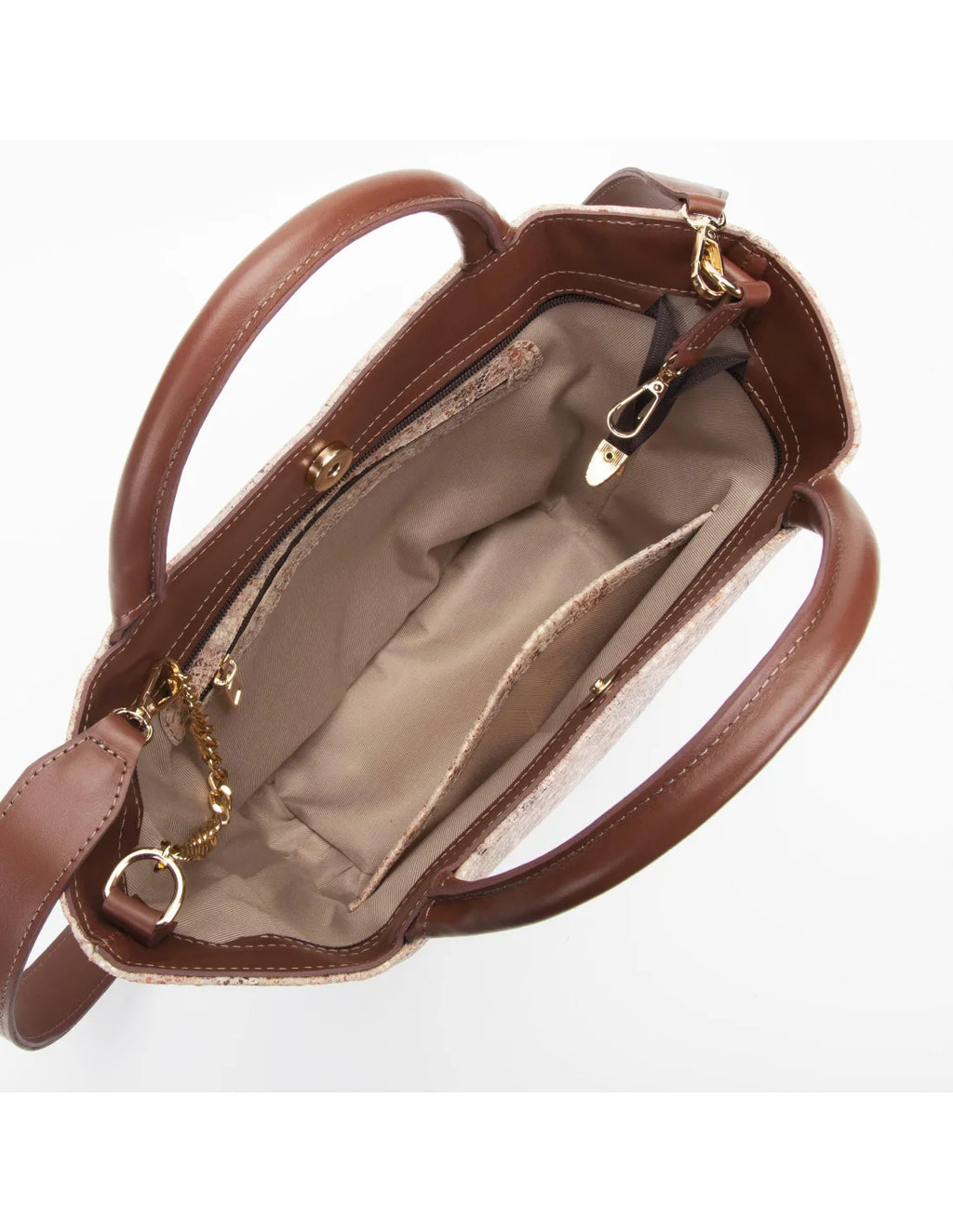 Geanta din piele naturala pentru dama CHIRA capucino