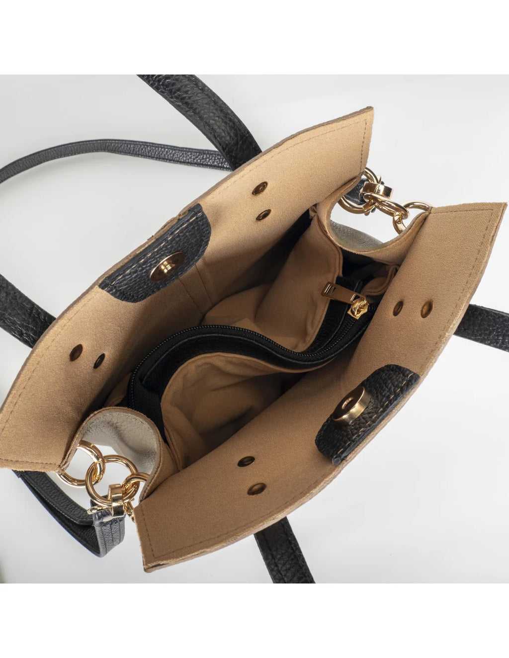 Geanta din piele naturala, pentru dama, mini AGHATA, capucino