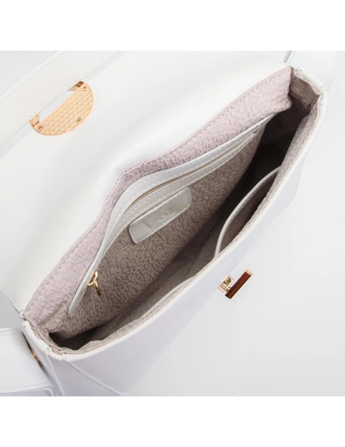 Geanta de umar din piele naturala, SiSi, alb