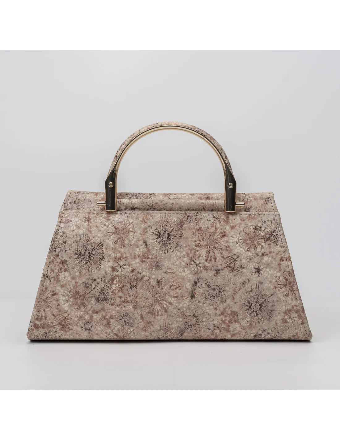 Geanta din piele naturala, pentru dama, LUCIA, crem abstract