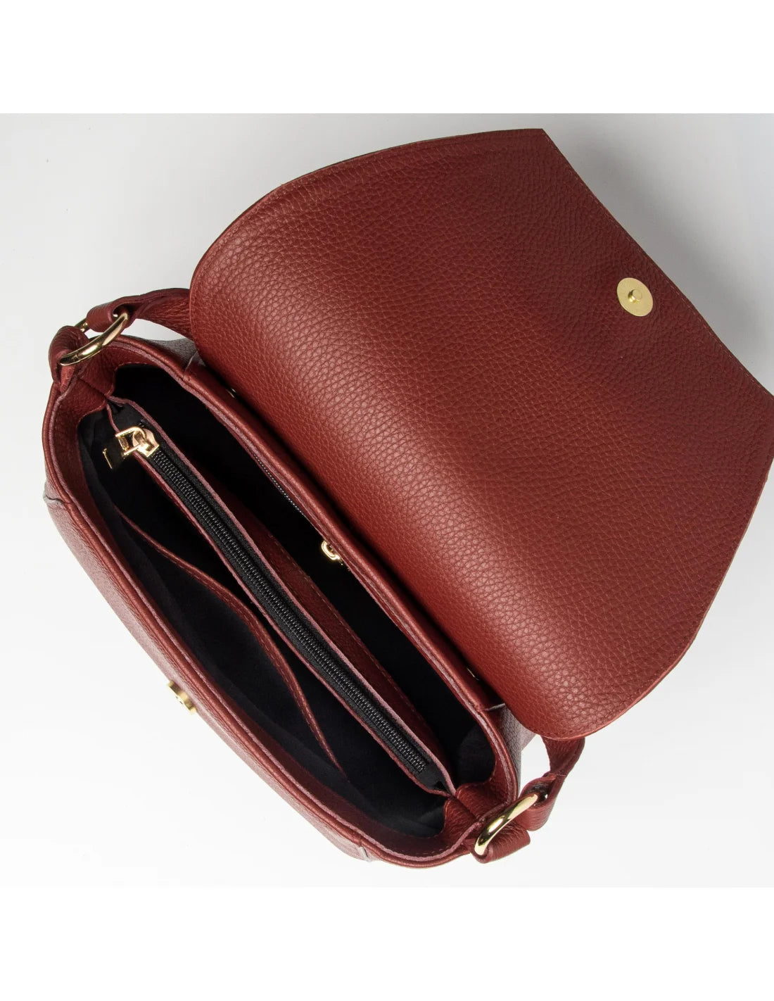 Geanta din piele naturala pentru dama ADA visiniu