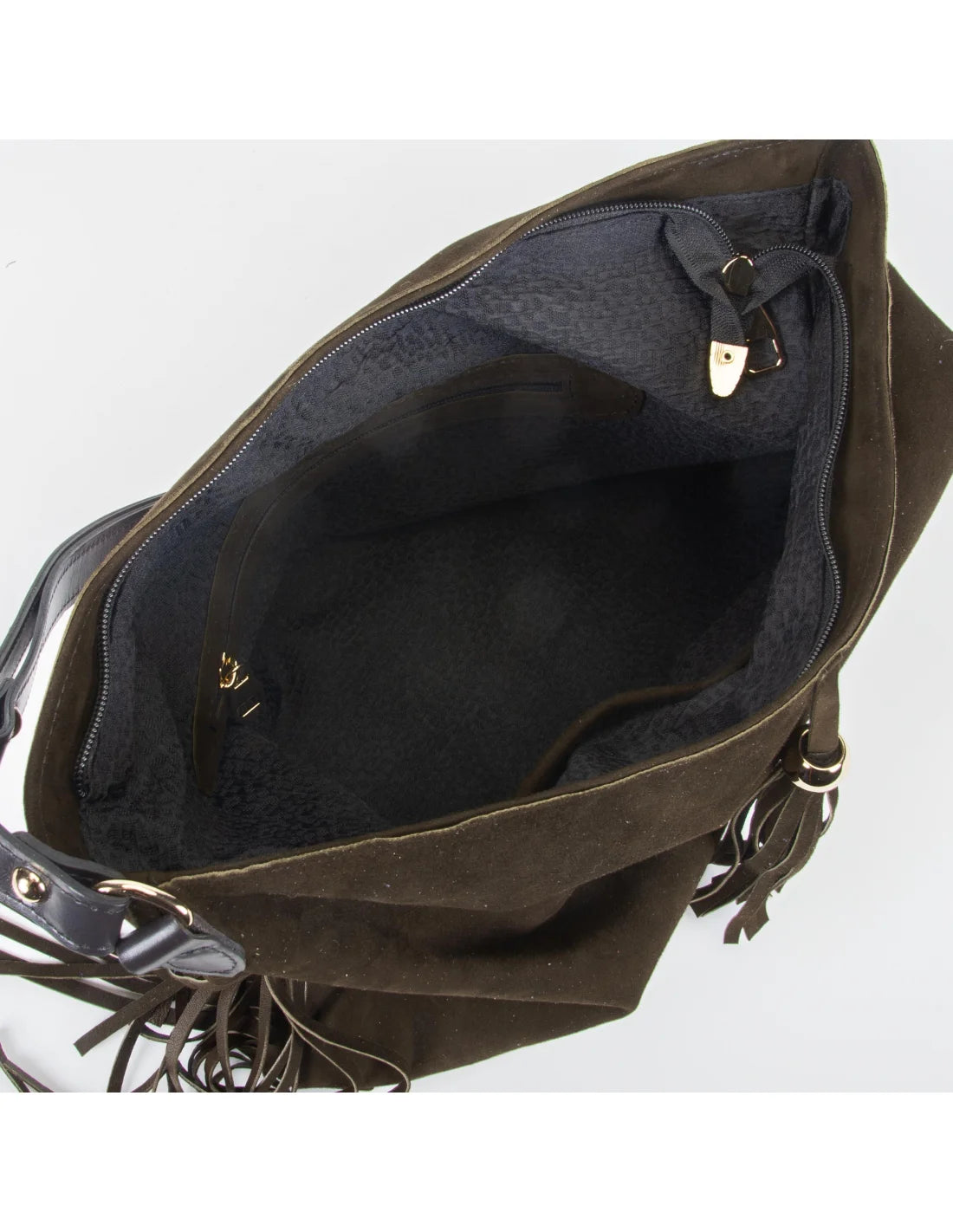 Geanta din piele naturala, boho chic, pentru dama SAMIRA maro