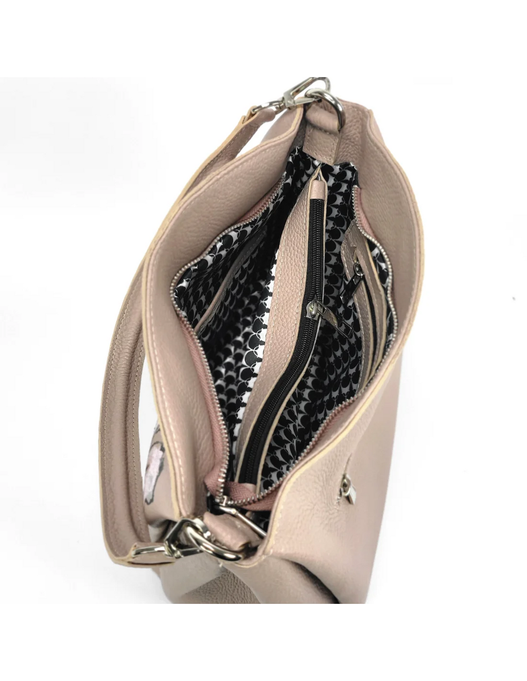 Geanta din piele naturala pentru dama BERTA nude