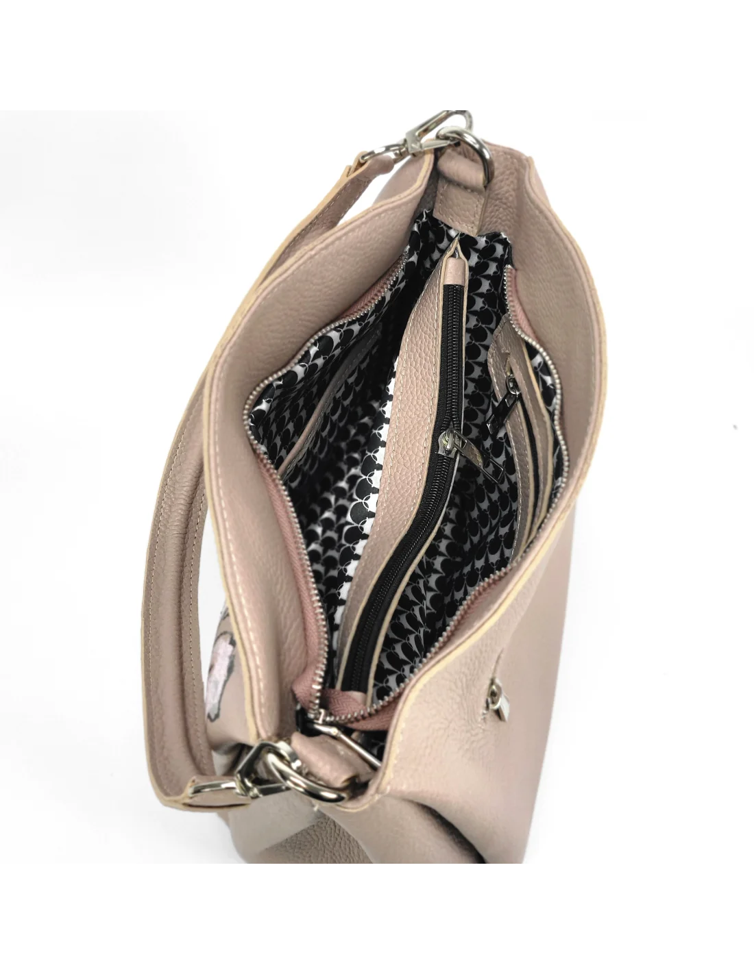 Geanta din piele naturala pentru dama BERTA nude