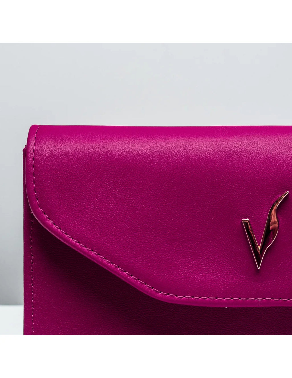 Geanta pentru telefon,piele naturala, SOFIA, flap, ciclamen