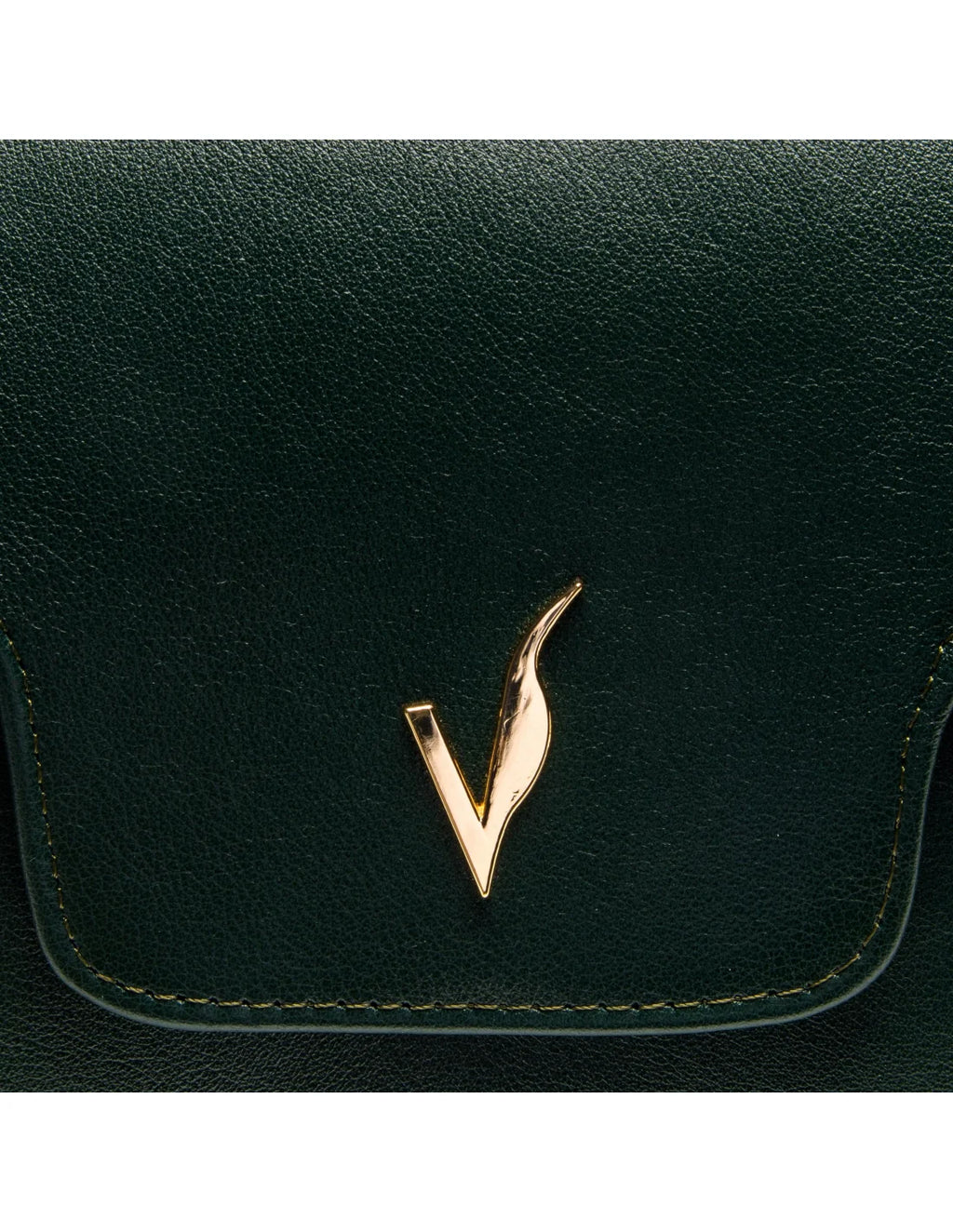 Geanta din piele naturala pentru dama, tip bagheta, SILVIA, verde