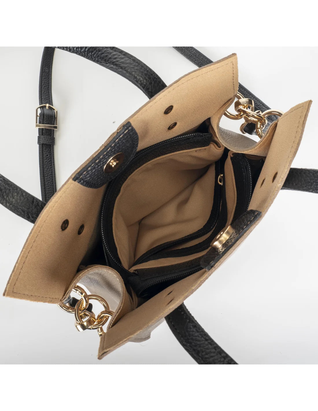 Geanta din piele naturala, pentru dama, mini AGHATA, capucino