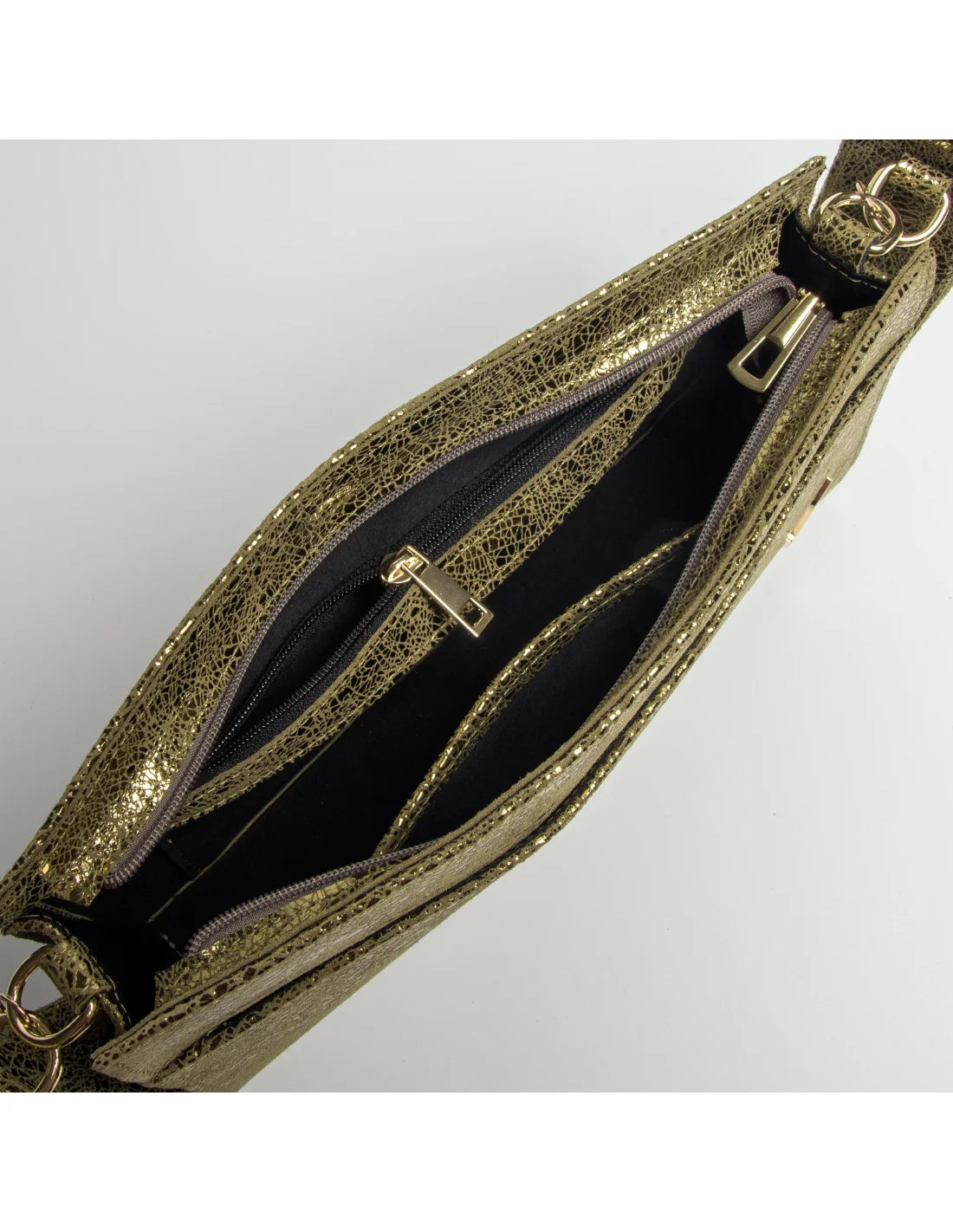 Geanta din piele naturala pentru dama AYUMI, auriu