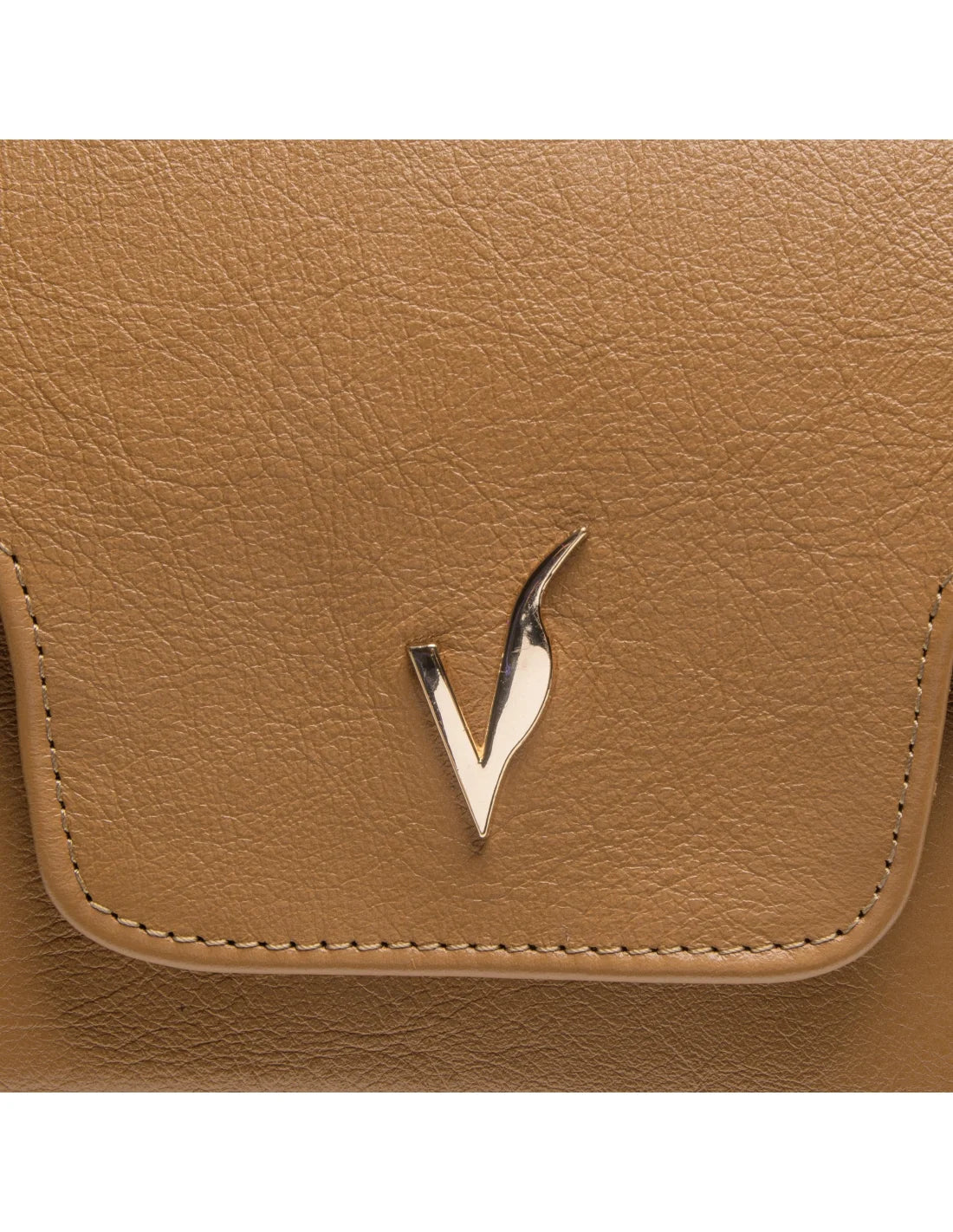 Geanta din piele naturala pentru dama, tip bagheta, SILVIA, camel