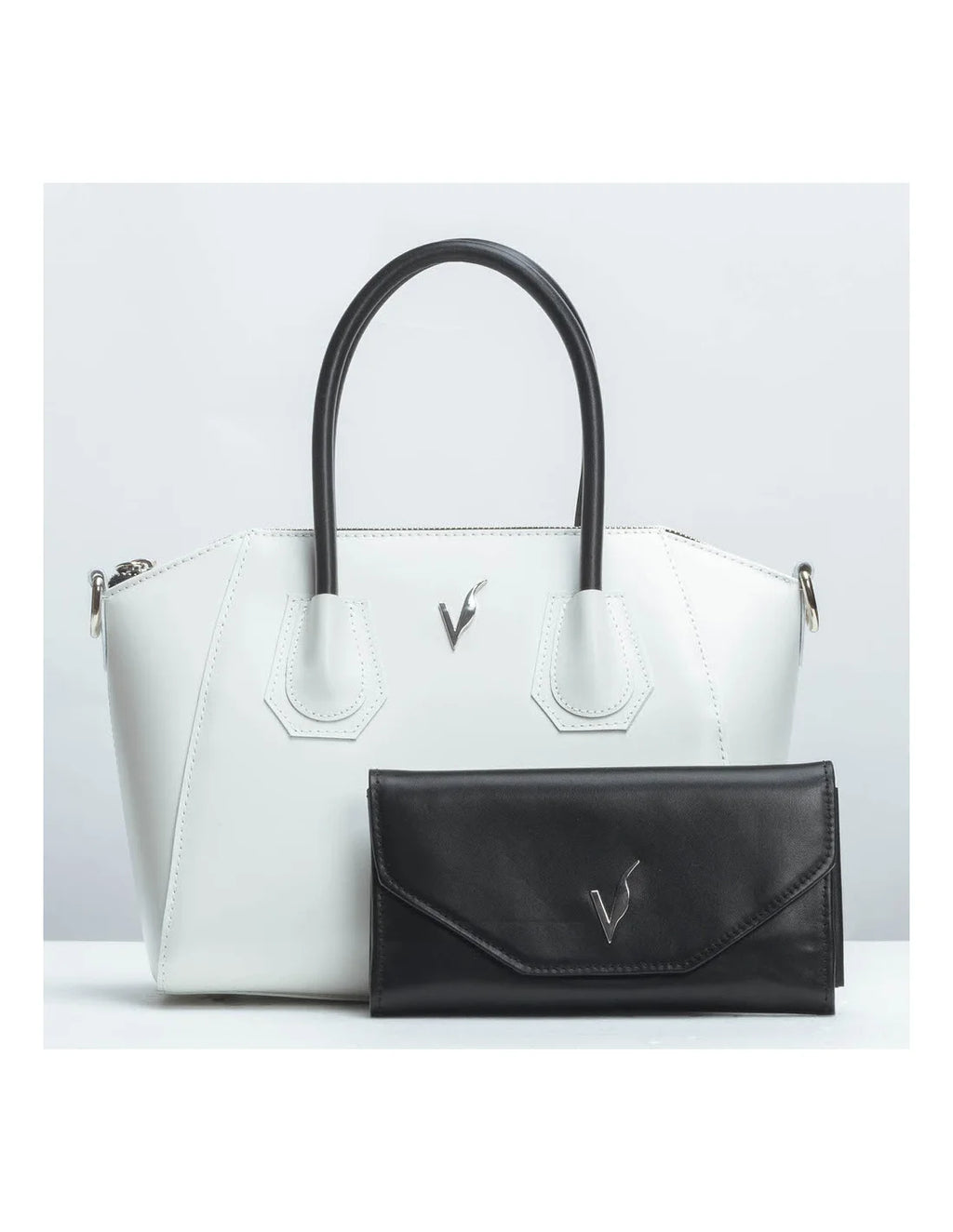 Portofel din piele naturala, negru mat