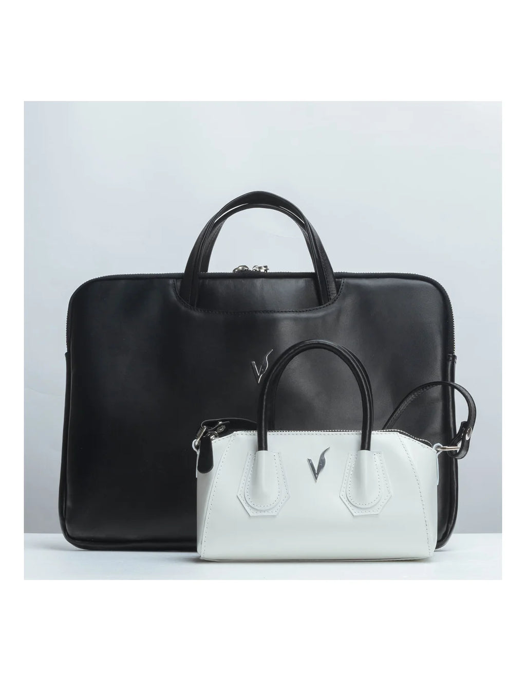 Geanta crossbody din piele naturala, Mini-Ioana, alba