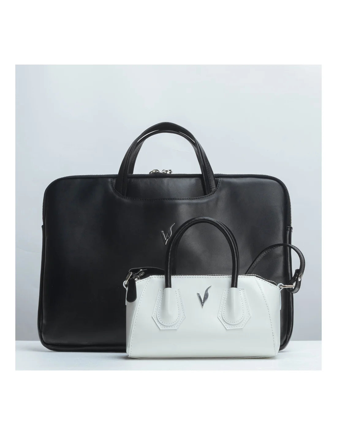 Geanta crossbody din piele naturala, Mini-Ioana, alba