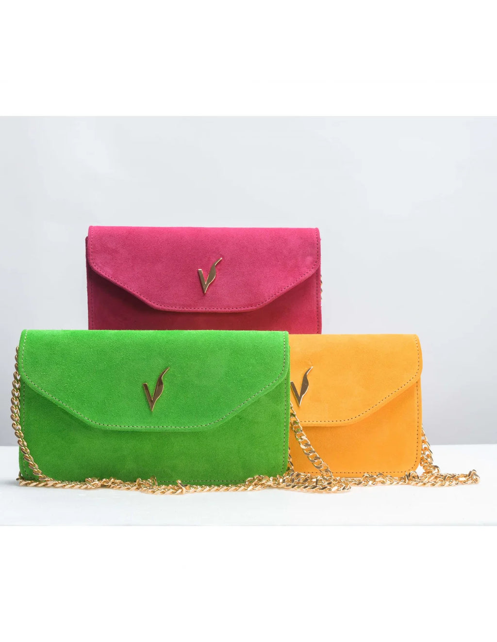 Geanta pentru telefon,piele naturala, SOFIA, flap, fucsia