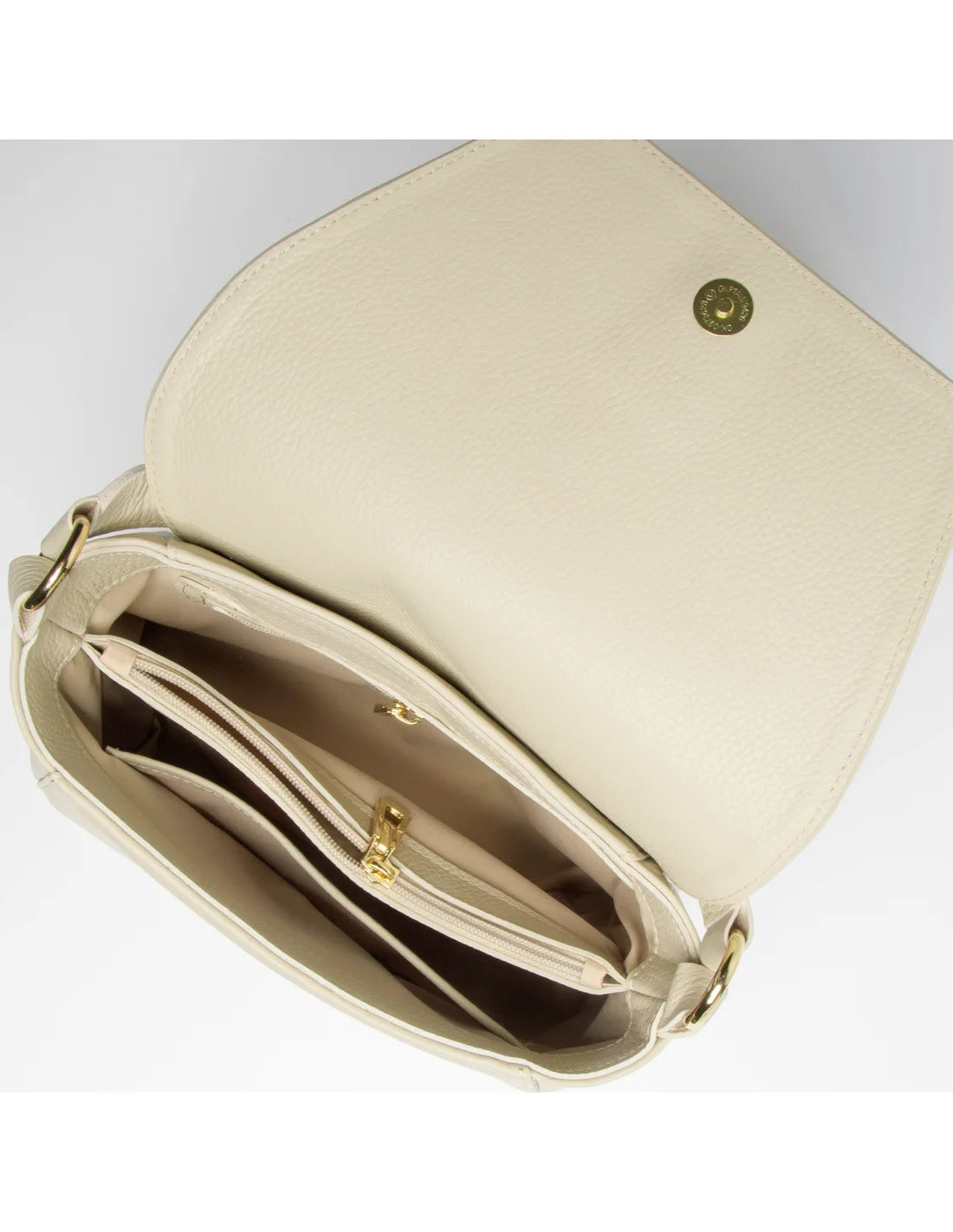 Geanta din piele naturala pentru dama ADA  crem deschis