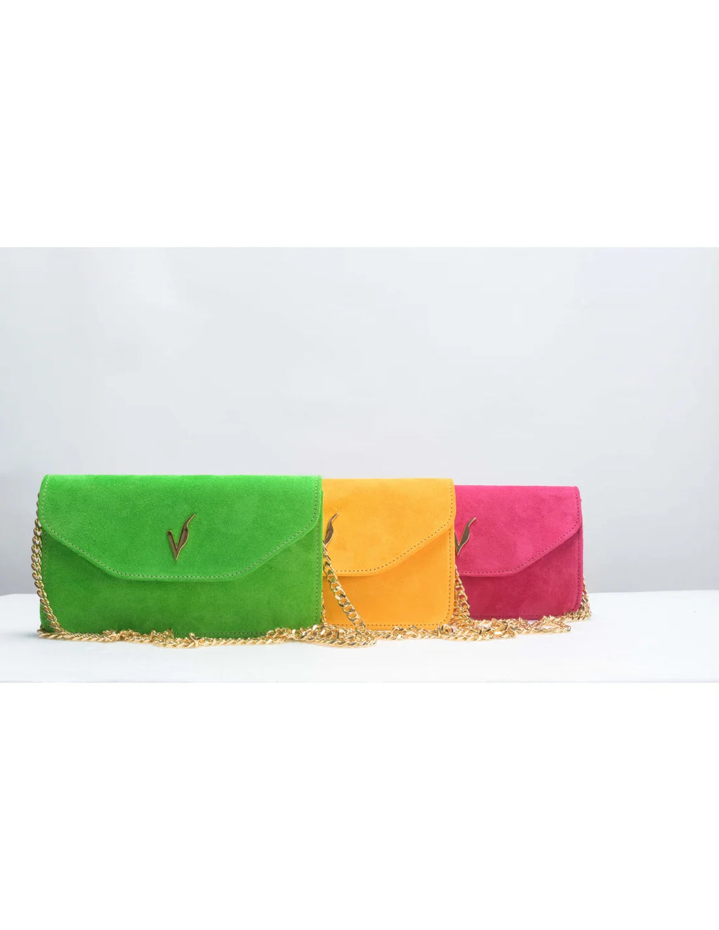 Geanta pentru telefon,piele naturala, SOFIA, flap, galben