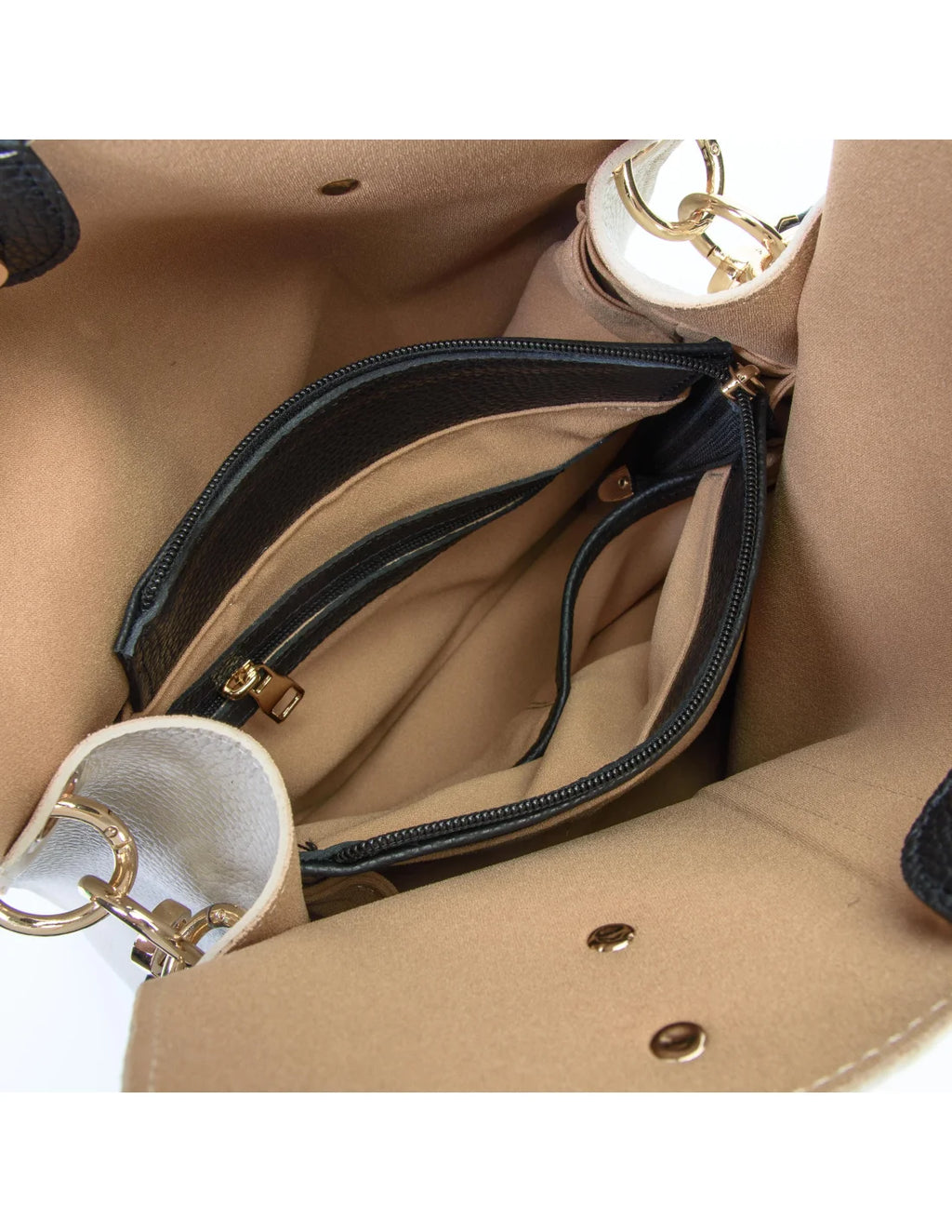 Geanta din piele naturala, pentru dama, AGHATA, crem