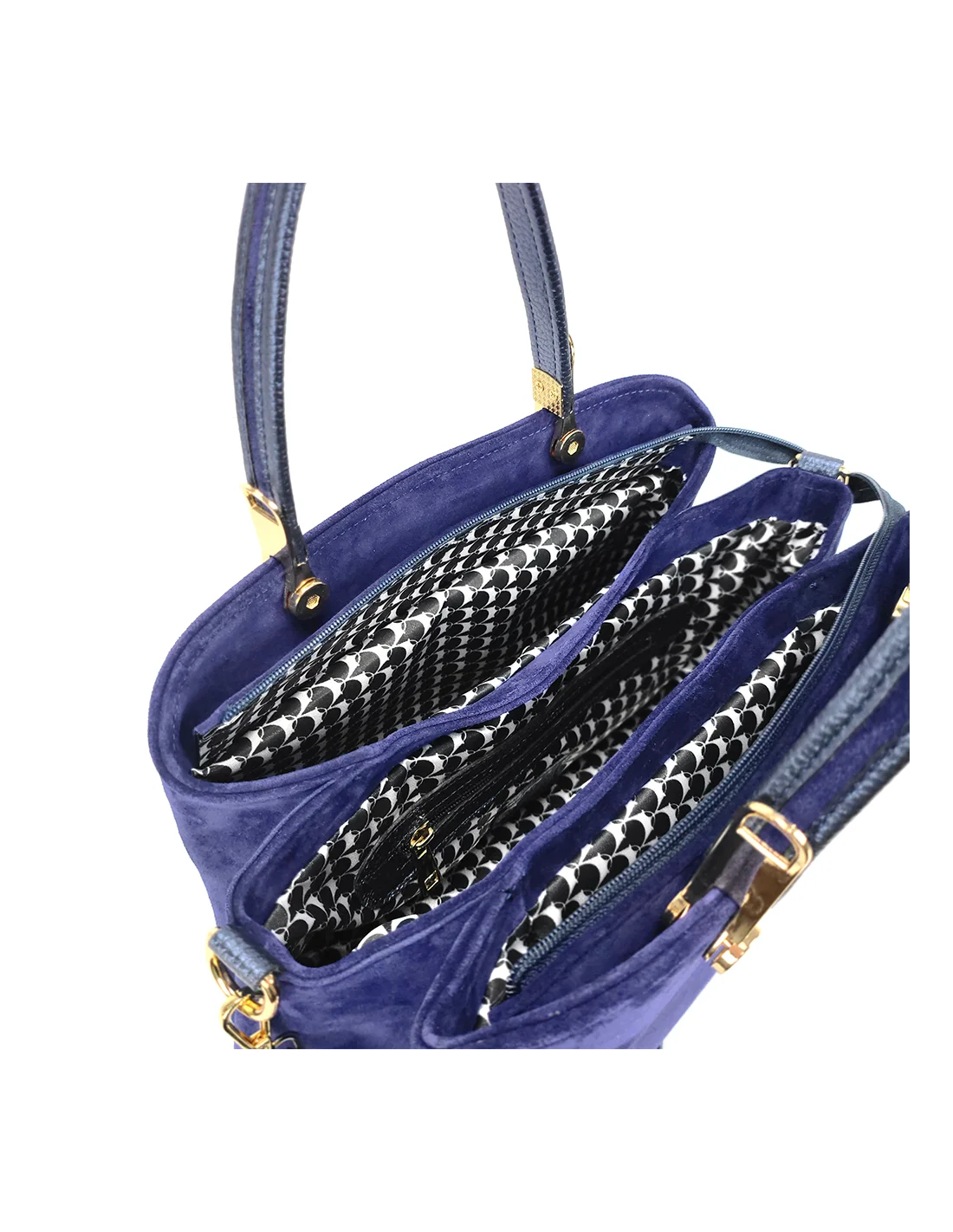 Geanta din piele naturala pentru dama IRINA albastra