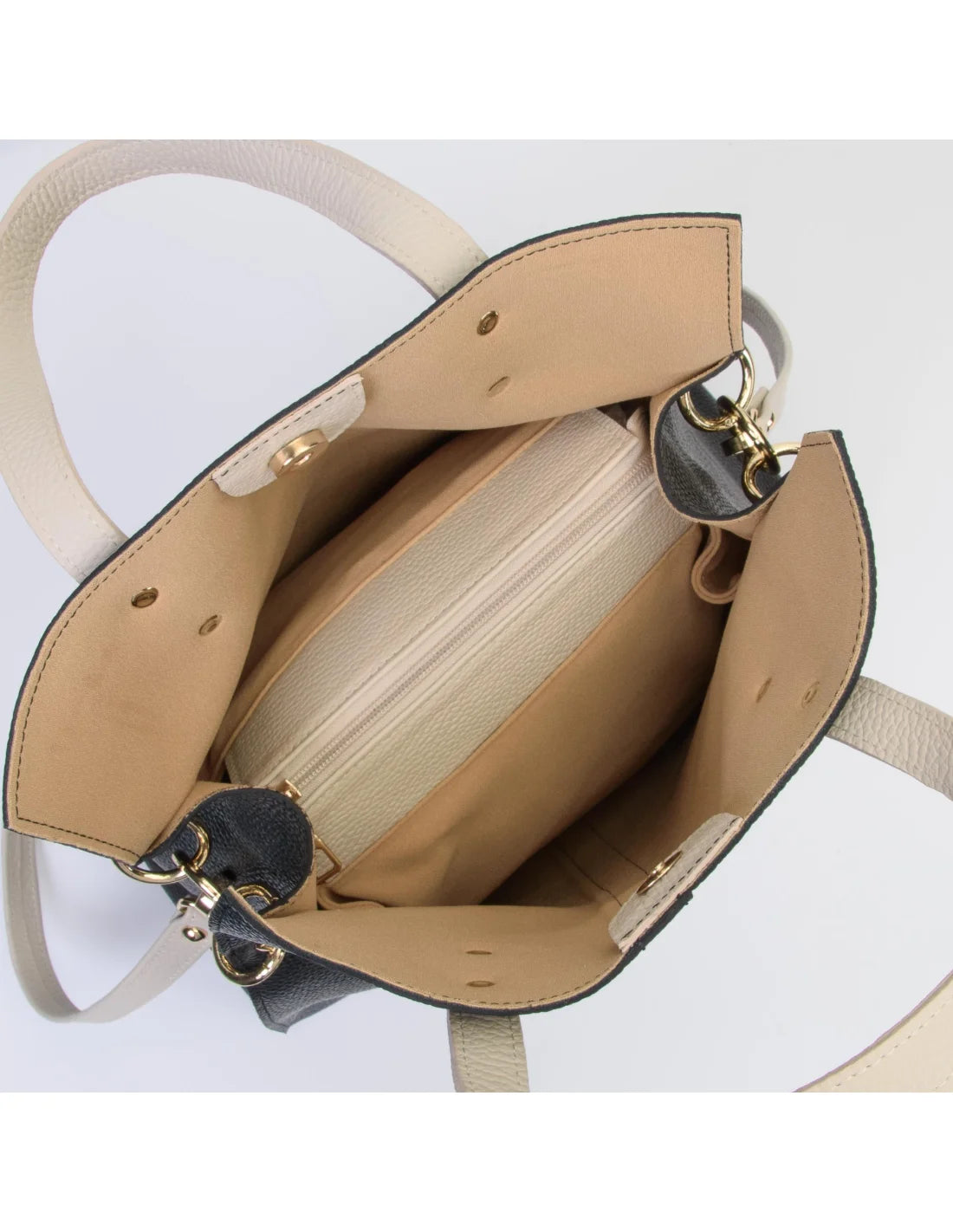 Geanta din piele naturala, pentru dama, AGHATA, negru