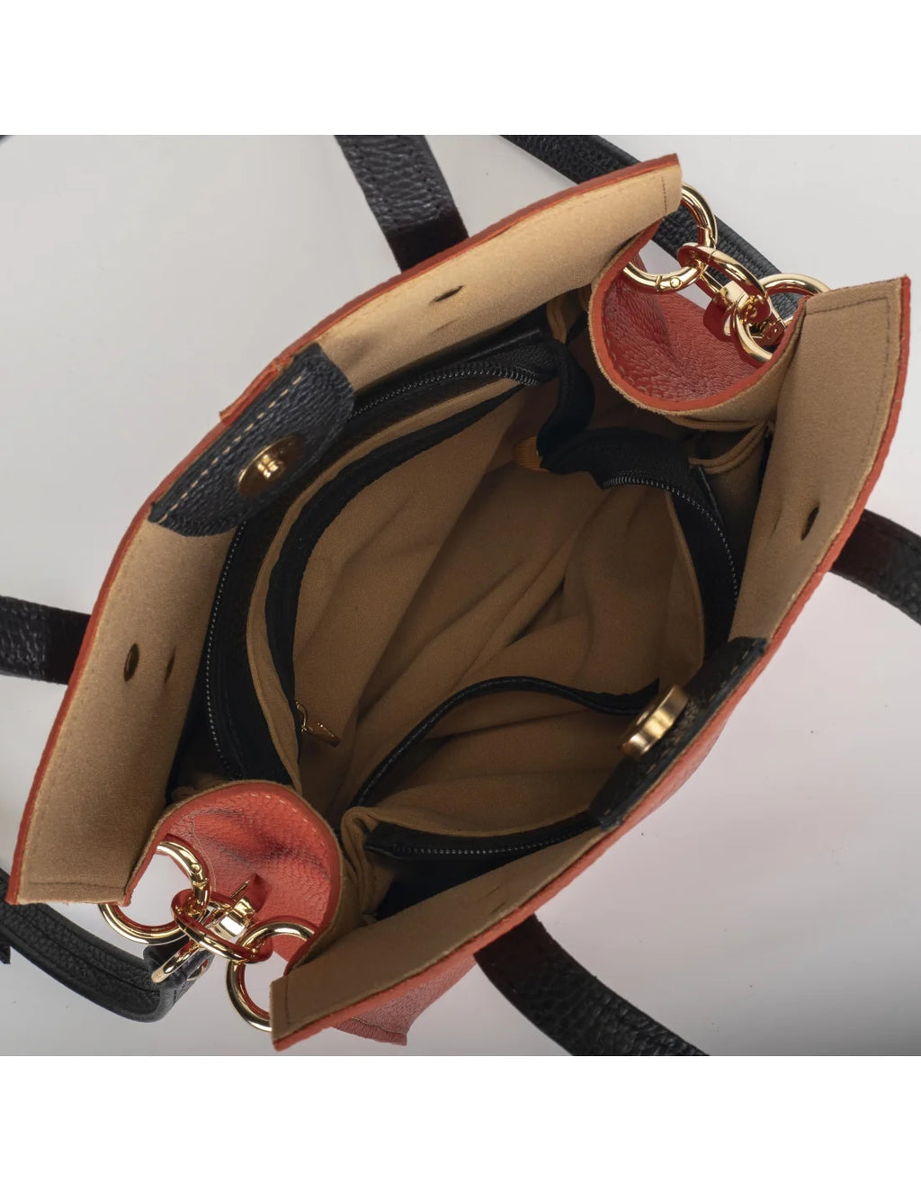 Geanta din piele naturala, pentru dama, mini AGHATA, portocaliu