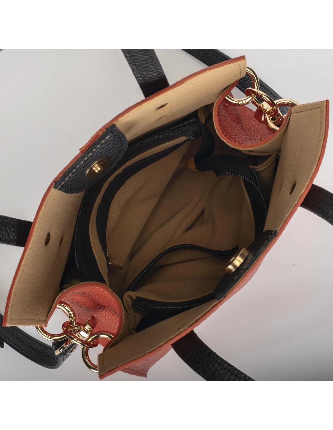 Geanta din piele naturala, pentru dama, mini AGHATA, portocaliu